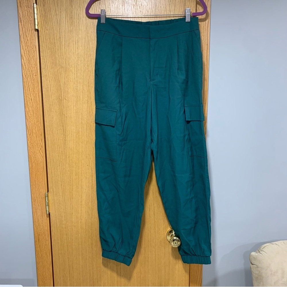 A New Day Teal Green High Rise Cargo Jogger Pants - Size 8
